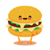 Happy delicious burger