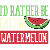 Eating Watermelons Summer Tropical Fruits