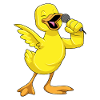 Duck Singer Microphone Singing