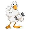 Duck Bodybuilder Dumbbell Bodybuilding