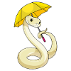 Snake with umbrella