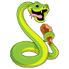 Snake with chicken