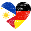 Philippines Germany Flag Heart