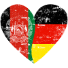 Afghanistan Germany Flag Heart