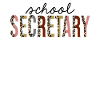 School Secretary Leopard Print Funny