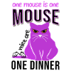 En mus en musekat taler ord fed kat