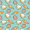 Bright pattern with shells
