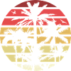 Palm Trees Retro Sun