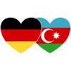 Allemagne Azerbaïdjan Drapeau Cœur