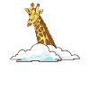 Drôle de nuages Girafe