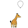Sweet Giraffe With Balloon