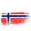 Grunge USA Norway Flag Mash