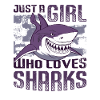Girl who loves sharks