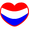 Le cœur du drapeau néerlandais Les Pays-Bas