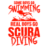 Boys scuba diving