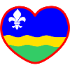 Das Herz der Flefonland-Flagge Flevoland