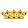 Goldene Krone mit Perlen