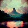 Fantasy Mystery Landscape Painting