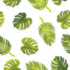 Pattern with tropical leaves