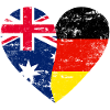 Australia Germany Flag Heart