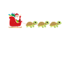 Turtle Santa Christmas Sleigh - Funny