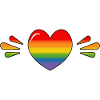 Rainbow Sparkling heart