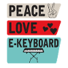 Peace Love E-Keyboard Piano Instrument