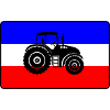 Flag farmers protest with tractor
