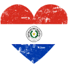 Paraguay Flag Heart