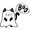 Halloween Katze Geist Boo