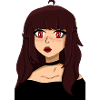 Anime Girl with Red Eyes