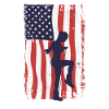 Amerikanische Fahne Rope Jumping