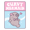 Cute Manatee Curvy Mermaid Funny