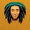 Rastafarian graffiti sketch