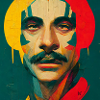 Rastafari Bunte Skizze