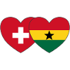Switzerland Ghana Flag Heart