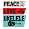 Peace Love Ukelele Instrument Players
