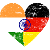 India Germany Flag Heart