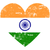 India Flag Heart
