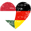 Hungary Germany Flag Heart