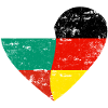 Bulgaria Germany Flag Heart