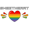 Rainbow Sparkling heart SWEETHEART SHIRT