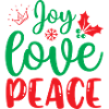Joy love peace - humour noël