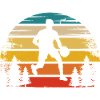 Retro Sun and Basketball -