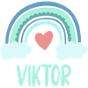 Viktor Name Regenbogen Baby