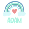 Adam Name Rainbow Baby