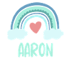 Aaron Name Rainbow Baby