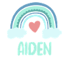 Aiden Name Rainbow Baby