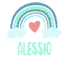 Alessio Name Rainbow Baby