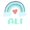 Ali Name Rainbow Baby